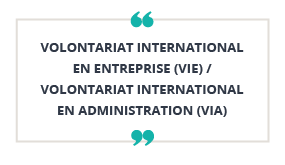 Volontariat International en Entreprise (VIE) /  Volontariat International en Administration (VIA)