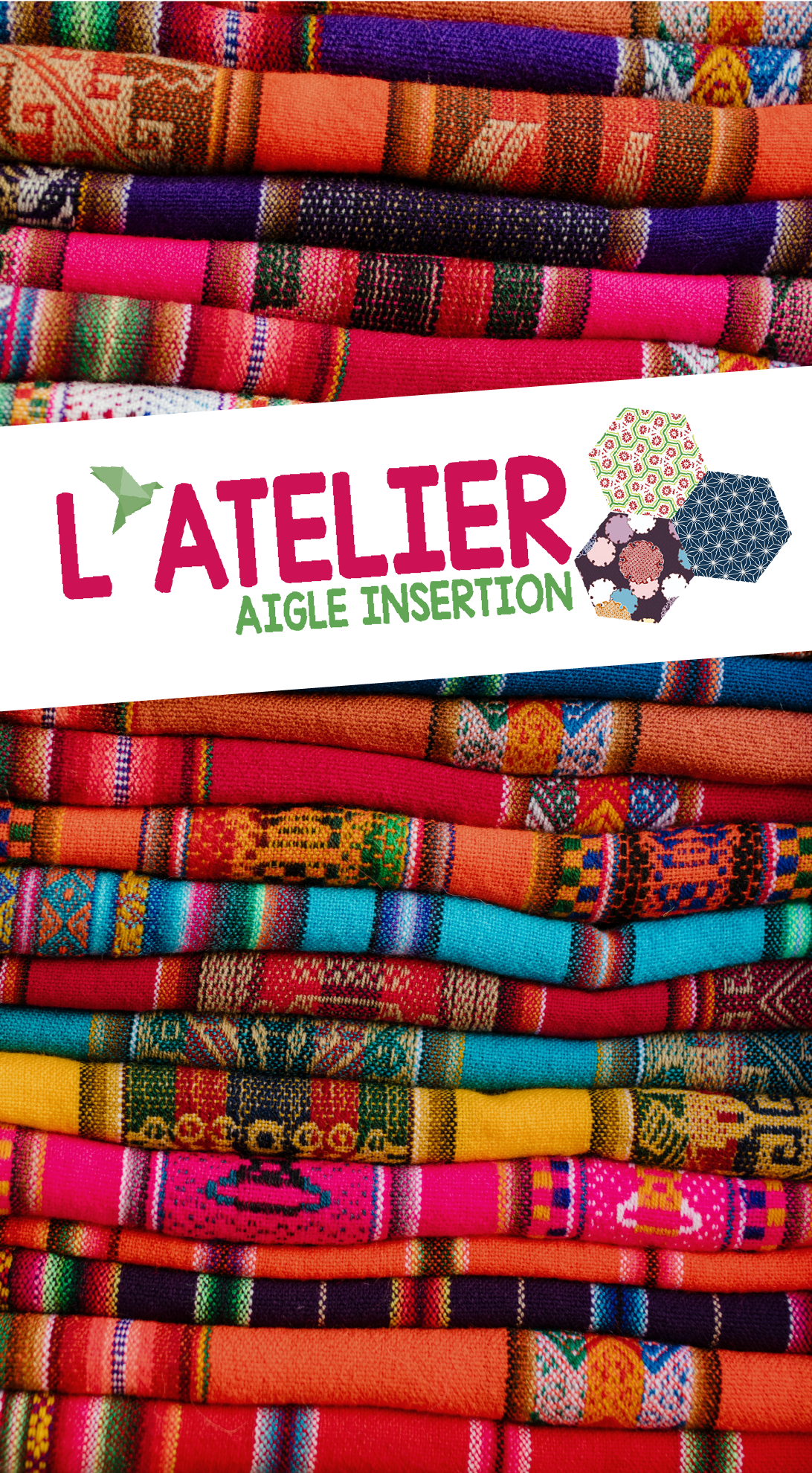 Initiation à la couture et création d'un patchwork collaboratif avec l’Atelier Aigle Insertion